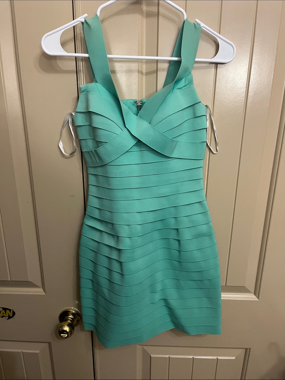 Sherri Hill Mint Green Bandage Mini Dress